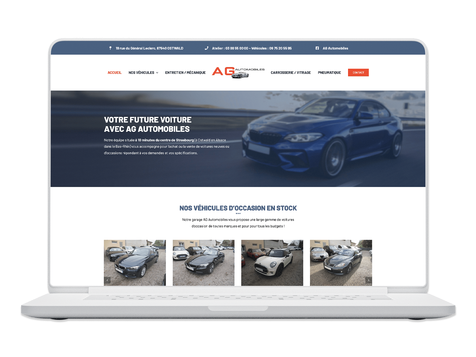 Création site internet sur mesure - AG Automobiles
